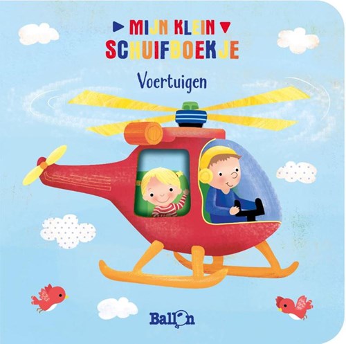 Ballon kinderboek - schuifboekje voertuigen kartonboek peuters 1+