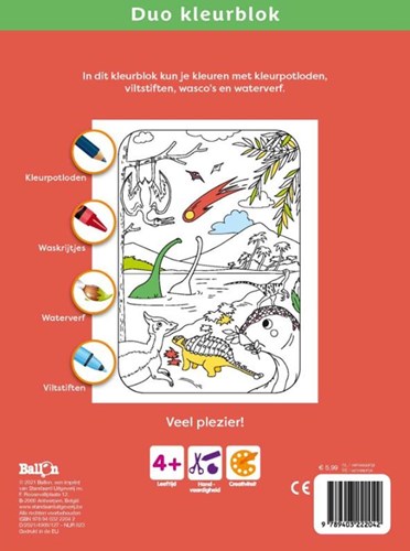 Ballon kleurboek speelgoed - Dinosaurussen en dieren creatief plezier-2