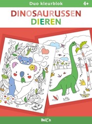 Ballon Duo kleurblokken Dinosaurussen en dieren
