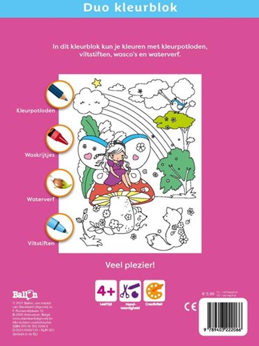 Ballon kleurblok magische wezens en eenhoorns voor kinderen 4+ kleurplezier-2