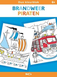 Ballon kleurblok brandweer en piraten - creatief kleurboek voor kinderen