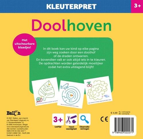 Ballon livre de labyrinthes pour enfants 3+ jeu et apprentissage colorés-2