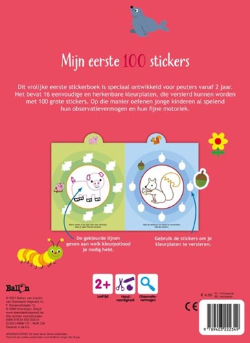 Ballon stickerboek dieren - Mijn eerste 100 stickers voor kinderen 2+-2