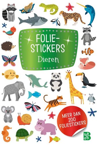 Ballon autocollants pailletés animaux livre de stickers pour enfants 3+ ans