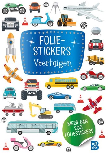 Ballon glitterstickers voertuigen stickerboek voor kinderen 3+ jaar