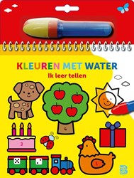 Ballon kleuren met water leerboek - Ik leer tellen 3+ kleurboek