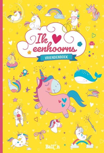 Ballon vriendenboek eenhoorns voor kinderen vanaf 4 jaar cadeau