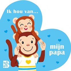 Ballon Hartjesreeks kartonboekje - Ik hou van papa