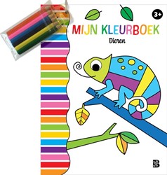 Ballon Dieren, kleurboek met kleurpotloodjes. 3+