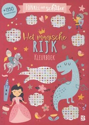 Ballon kleurboek magisch rijk met diamantstickers voor kinderen