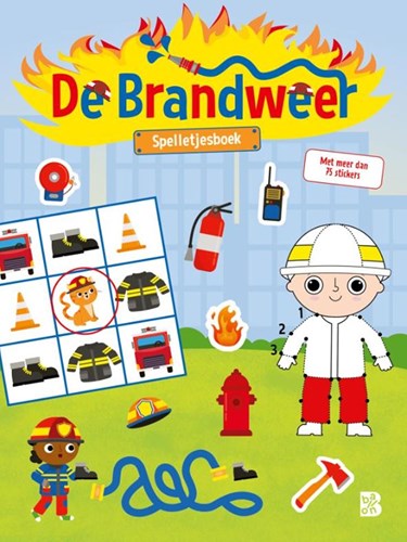 Ballon spelletjesboek brandweer met stickers voor kinderen 4+
