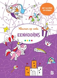 Ballon kleurboek eenhoorns kleuren op code voor kinderen 3+