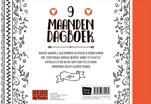 Image Books zwangerschapsdagboek O'Baby by Pauline hardcover oranje-2