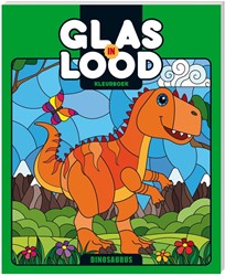 Imagebooks Glas-in-lood kleurboek - Dinosaurus