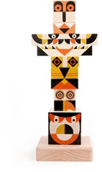 Bajo houten bouwpuzzel Totempaal - 13 stukjes