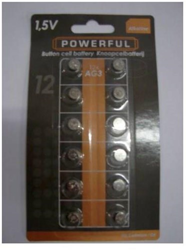 Batterijen knoopcel AG3/LR41 12 stuks