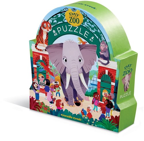 Crocodile Creek Puzzle - Une journée au zoo - 48 pièces