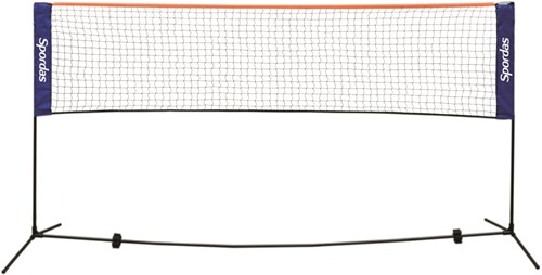 Spordas badminton en mini tennis net - draagbaar sportnet 5 meter