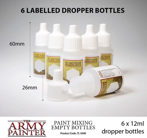 The Army Painter flacons vides pour mélange de peinture - 6 x 12 ml pour loisirs créatifs-3