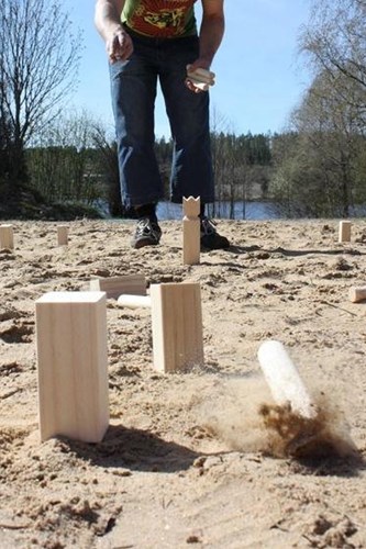 Kubb houten werpspel - Zweeds buitenspel in draagbare doos-3