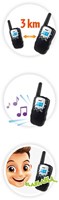 Buki walkie talkie speelgoed - 3 km bereik - led scherm-3