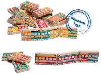 BS Toys train domino en bois - jouet éducatif - dès 3 ans-2