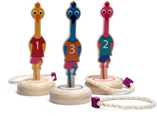 BS Toys jeu d'anneaux oiseaux bois jeu d'extérieur enfants-2