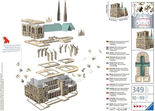 Ravensburger 3D puzzel Notre Dame Parijs - bouwset - 324 stukjes-3