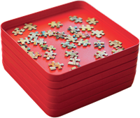 Ravensburger puzzel accessoire Puzzle Mates 6 sorteerbakjes zwart-3