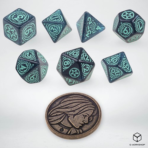 Q-Workshop The Witcher Dice Set - Yennefer - Sorcière Suprême (7 pcs + pièce)-3