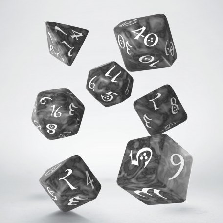 Q-Workshop RPG classique - Jeu de dés fumés et blancs (7)-2