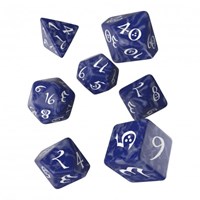 Q-Workshop RPG classique - Jeu de dés cobalt et blanc (7)-3