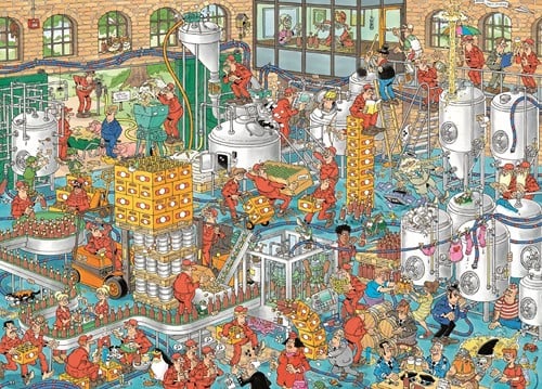 Jumbo Jan van Haasteren puzzel Ambachtelijke Brouwerij 1000 stukjes karton-2