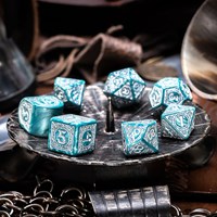Q-Workshop Viking moderne dobbelstenen set - Mjolnir (7)-3