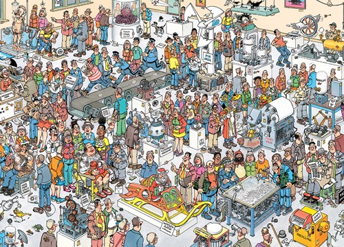Jumbo puzzel Jan van Haasteren Beurs van de Toekomst - 1000 stukjes-2