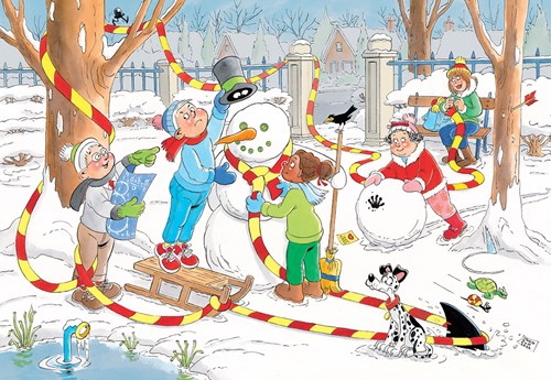 Jumbo puzzel Jan van Haasteren Junior sneeuwpop 150 stukjes kinderpuzzel-2