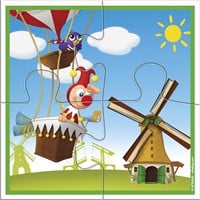 4in1 Puzzel Jokie, 16st.-3