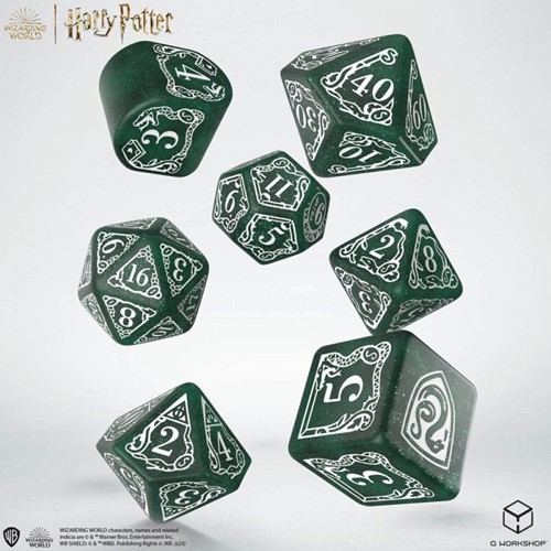 Q-Workshop Harry Potter - Slytherin Modern Dice Set - Green (7)-2