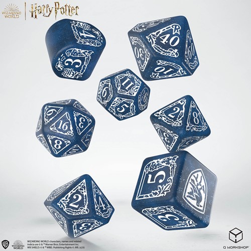 Q-Workshop Harry Potter - Ravenclaw Modern Dice Set - Blue (7)-2