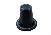 Engelhart Games pokerbeker zwart leder met dobbelstenen 16mm - speelplezier-3