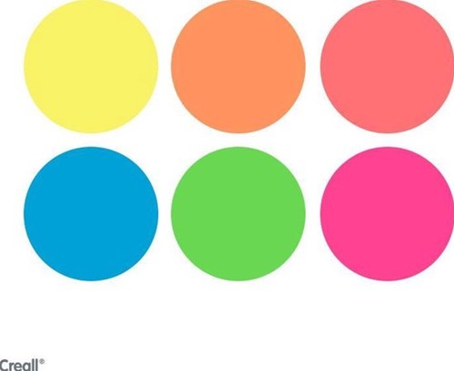 Creall plakkaatverf set - Fluor 6x250ml voor kinderen en creatievelingen-2