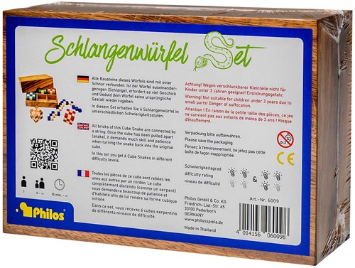 Philos Slangen Kubus Set, in Houten doos (6-2