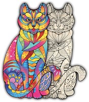 Philos Artefact Houten Puzzel 2 in 1 Kat (160)-3