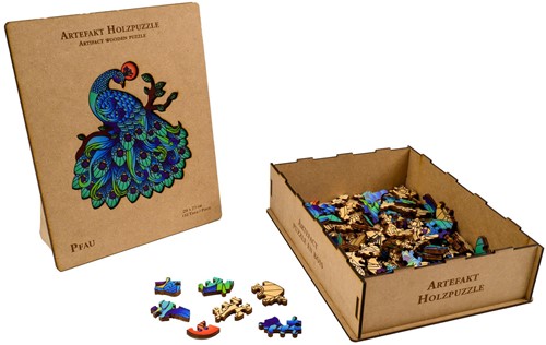 Philos Artefact Houten Puzzel 2 in 1 Pauw, in-2