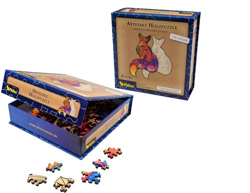 Philos Artefact Houten Puzzel 2 in 1 Vos (143)-2