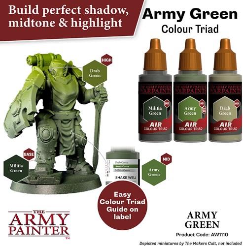 The Army Painter peinture acrylique Army Green pour maquettes et figurines-3
