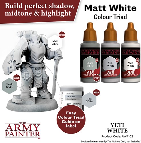 The Army Painter peinture acrylique blanche - Air Yeti White modélisme 18ml-3