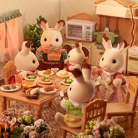 Sylvanian Families Famille Lapin Chocolat set de jeu figurines lapins-2