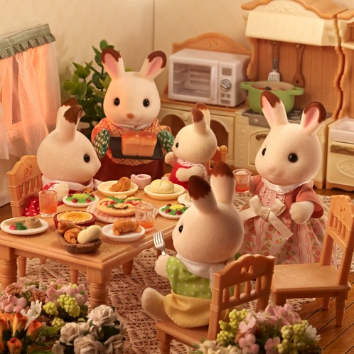 Sylvanian Families Famille Lapin Chocolat set de jeu figurines lapins-2