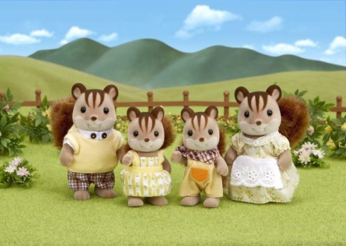 Sylvanian Families Famille Écureuil Noix figurines maison de poupée 4172-2